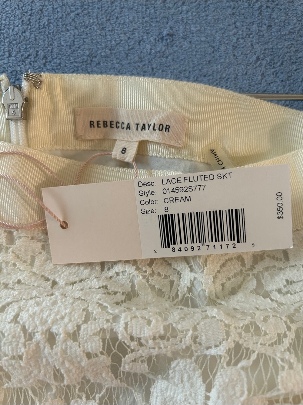 Rebecca Taylor Cream Lace A-Line Skirt - Picture 4 of 4